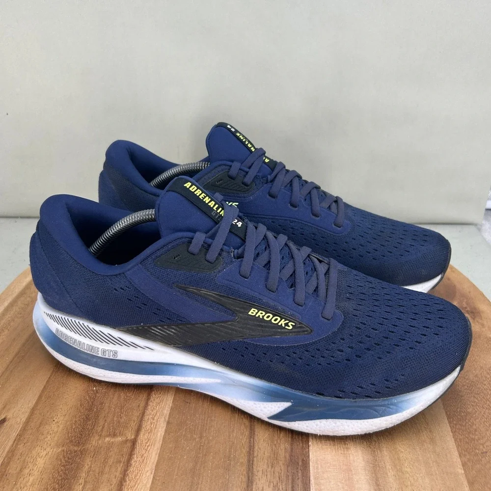 Brooks Adrenaline GTS 24 Navy Blue Running Shoes 1104372E423 Mens 12.5 2E Wide